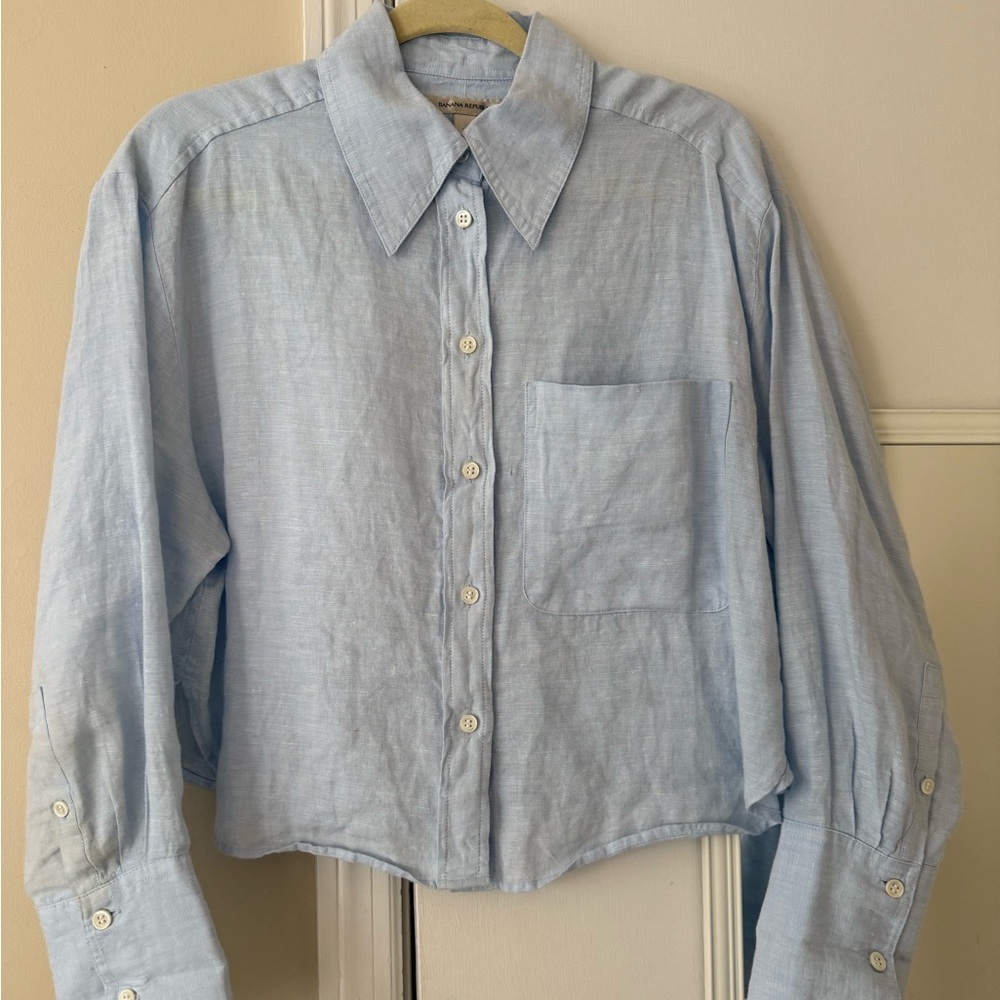 Banana Republic Linen Button Down Shirt